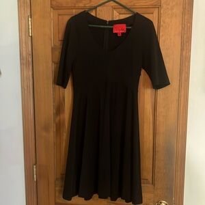 🤩Host Pick🤩Zac Posen/Lord & Taylor  Black half sleeve v-neck dress